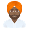 Man Wearing Turban- Medium-Dark Skin Tone emoji on Emojione